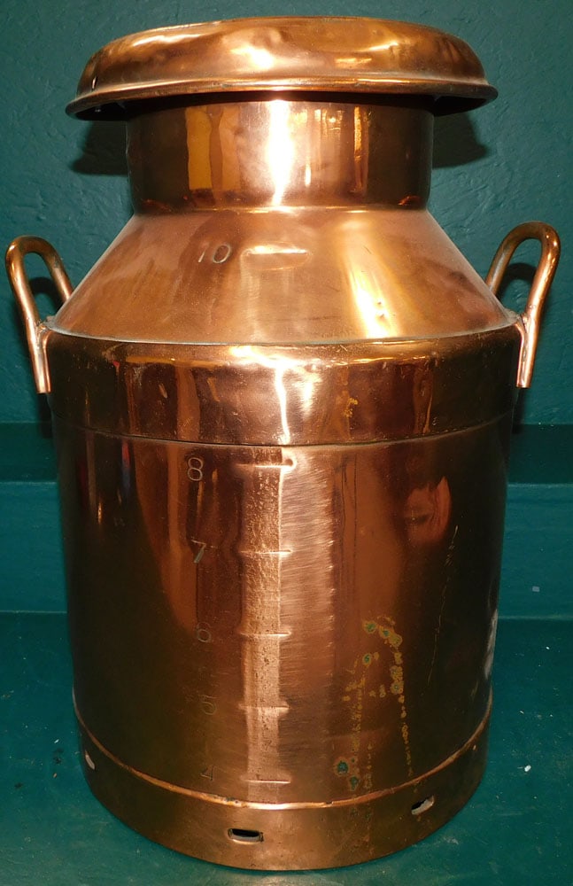 Antique Semley 10 Gallon Copper Milk Can (1 of 3)