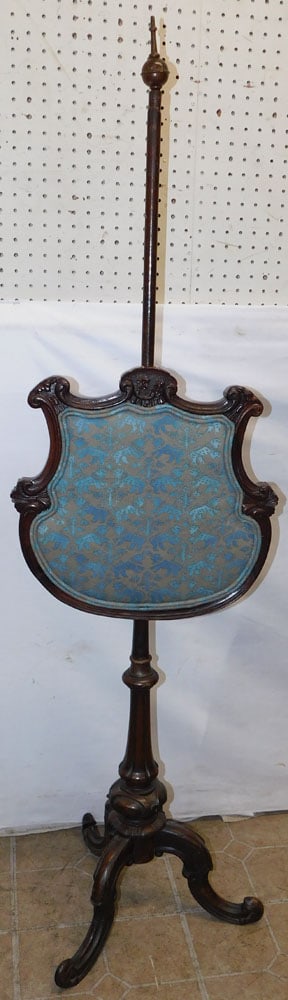 Antique Rosewood Carved Fire Screen (1 of 6)