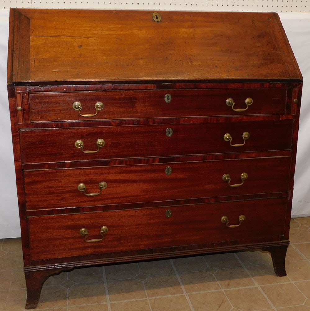 19th C Mahogany Slant Front Desk (1 of 8)