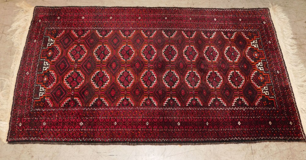 3' 4" X 6' 0" Hand Made Oriental Rug: 3' 4" X 6' 0" Hand Made Oriental Rug. ALL DESCRIPTIONS AND ANY CONDITION STATEMENT GIVEN BY LANGSTON AUCTION GALLERY ARE STRICTLY OPINIONS AND LANGSTON'S SHALL HAVE NO RESPONSIBILITY FOR ERRORS OR OMI