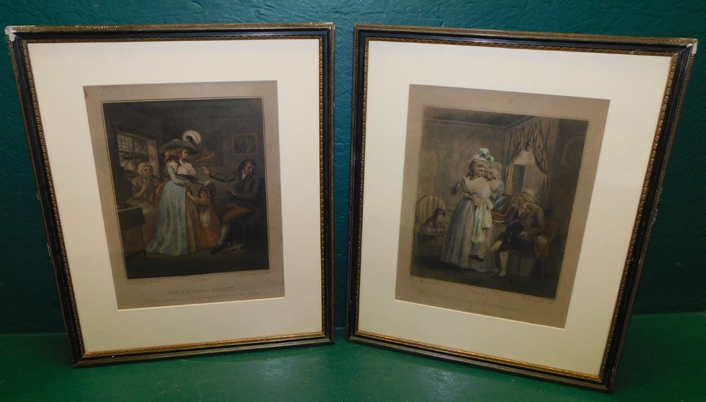 Two Framed Hand Colored Engravings (1 of 5)