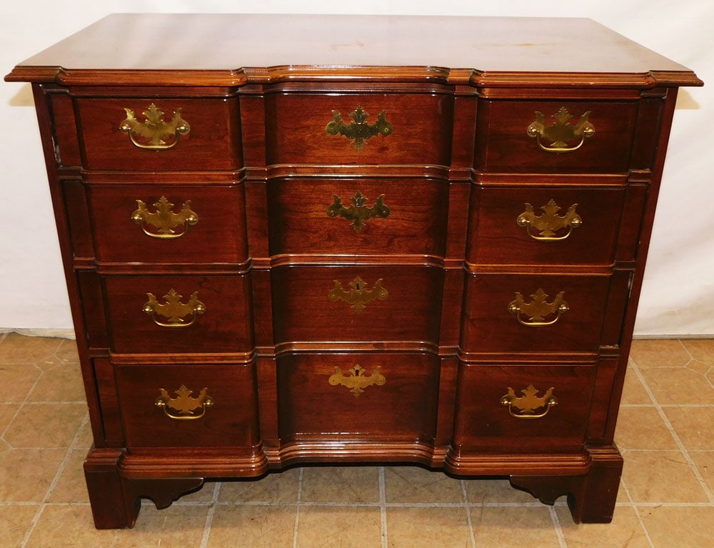 Cherry Block Front Four Drawer Chest By Kling (1 of 7)