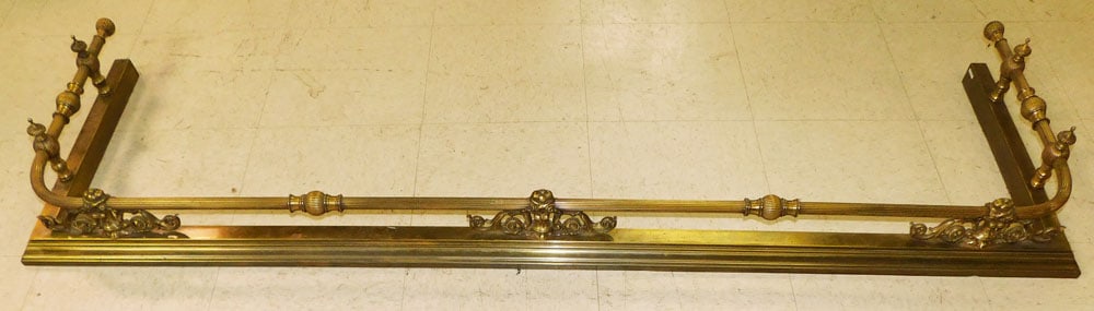 Large Brass Fire Place Fender (1 of 3)