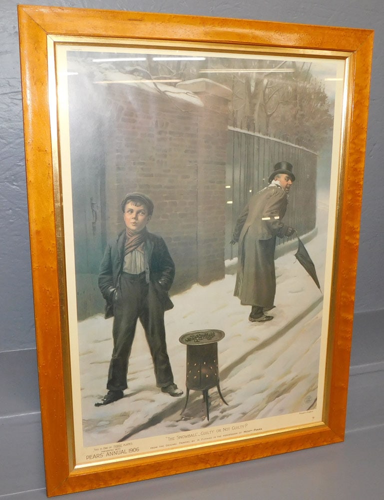 Framed Print In Birds Eye Maple Frame " Snowball Guilty Or Not Guilty" (1 of 6)