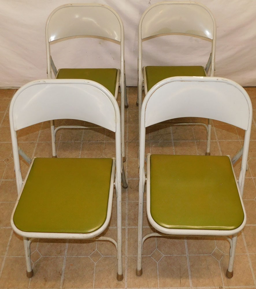Set of Four Samson Folding Chairs: Set of Four Samson Folding Chairs. 36" HALL DESCRIPTIONS AND ANY CONDITION STATEMENT GIVEN BY LANGSTON AUCTION GALLERY ARE STRICTLY OPINIONS AND LANGSTON'S SHALL HAVE NO RESPONSIBILITY FOR ERRORS OR O