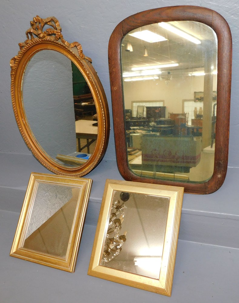 Lot of Four Framed Decorative Mirrors (1 of 4)