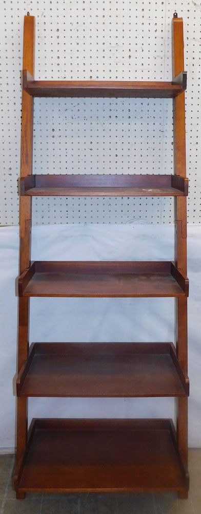 Mahogany Wall Shelf: Mahogany Wall Shelf. 25" W 75" H ALL DESCRIPTIONS AND ANY CONDITION STATEMENT GIVEN BY LANGSTON AUCTION GALLERY ARE STRICTLY OPINIONS AND LANGSTON'S SHALL HAVE NO RESPONSIBILITY FOR ERRORS OR OMISSION