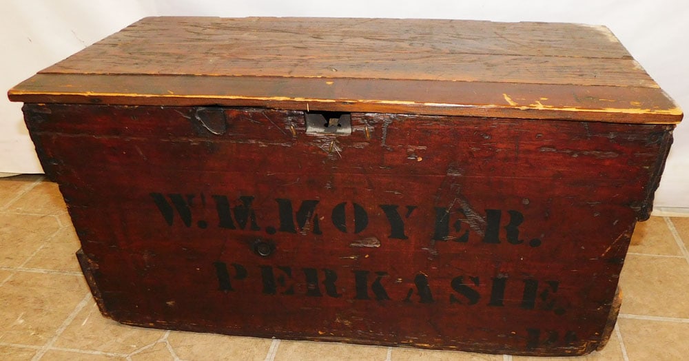 Antique Pine Advertising Box (1 of 4)