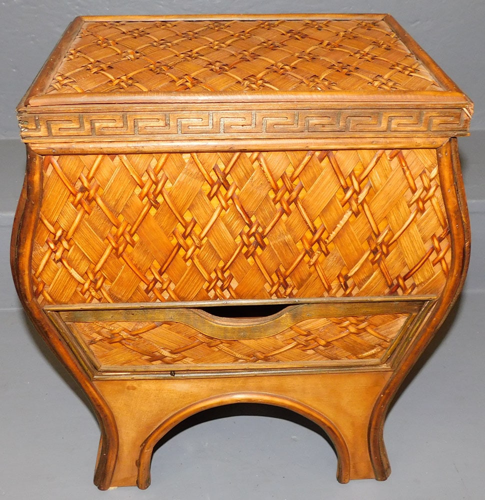 Rattan Lift Top One Drawer Stand (1 of 3)