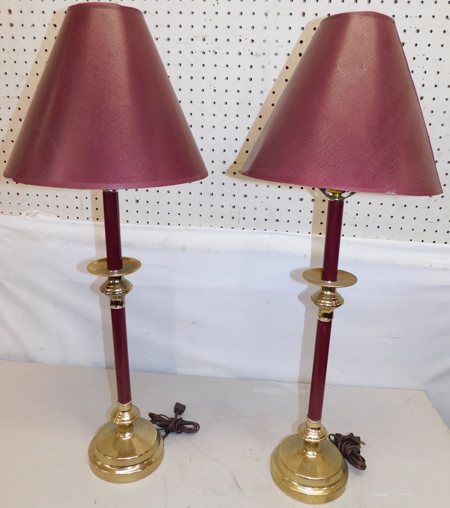 Pair Gilded Lamps (1 of 2)