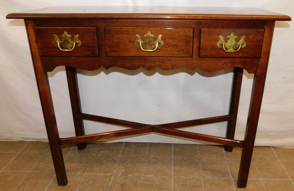 Cherry Three Drawer Console (1 of 6)