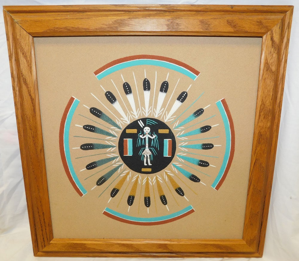 Framed Native American Sand Art (1 of 4)