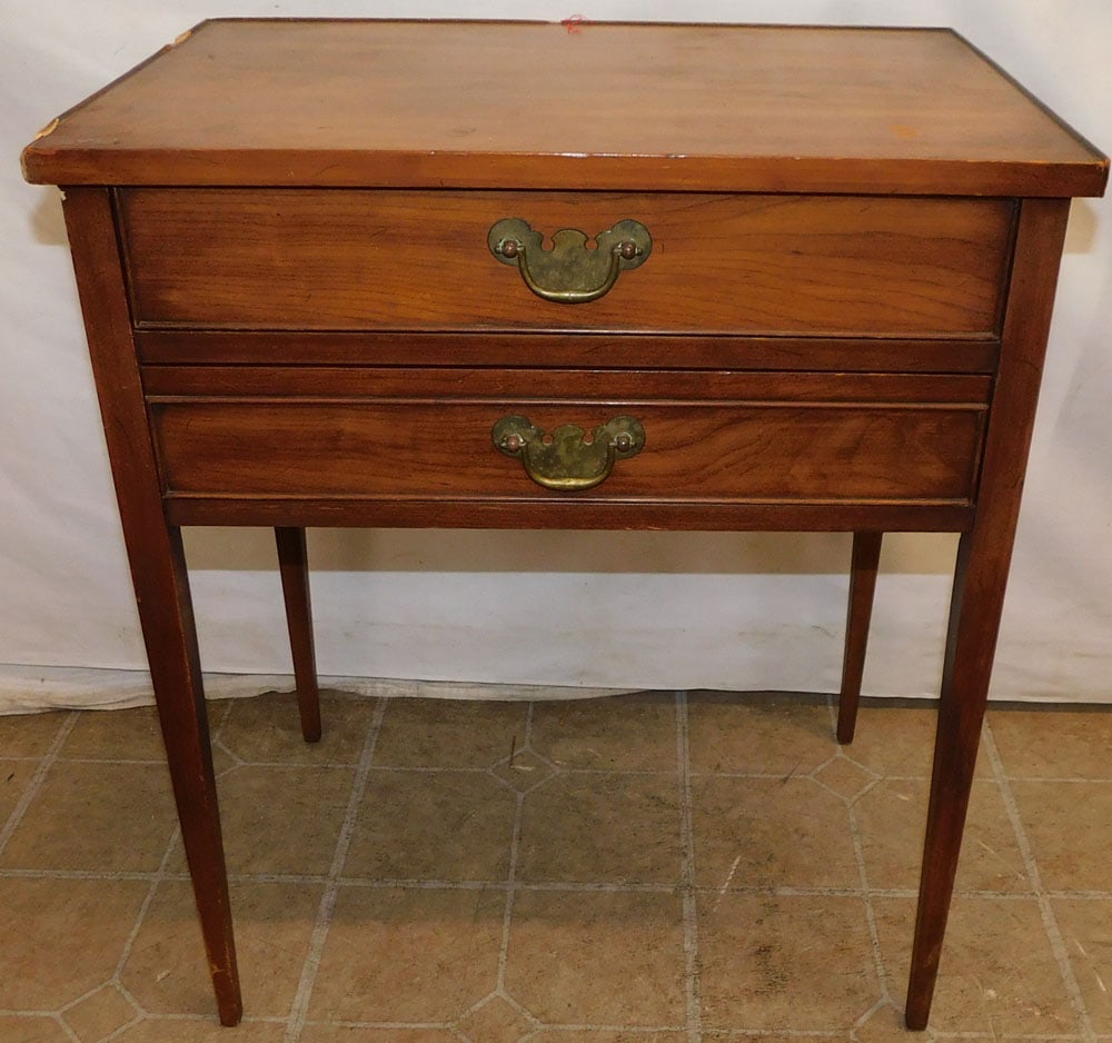 Cherry Two Drawer Night Stand By Henkel Harris (1 of 4)