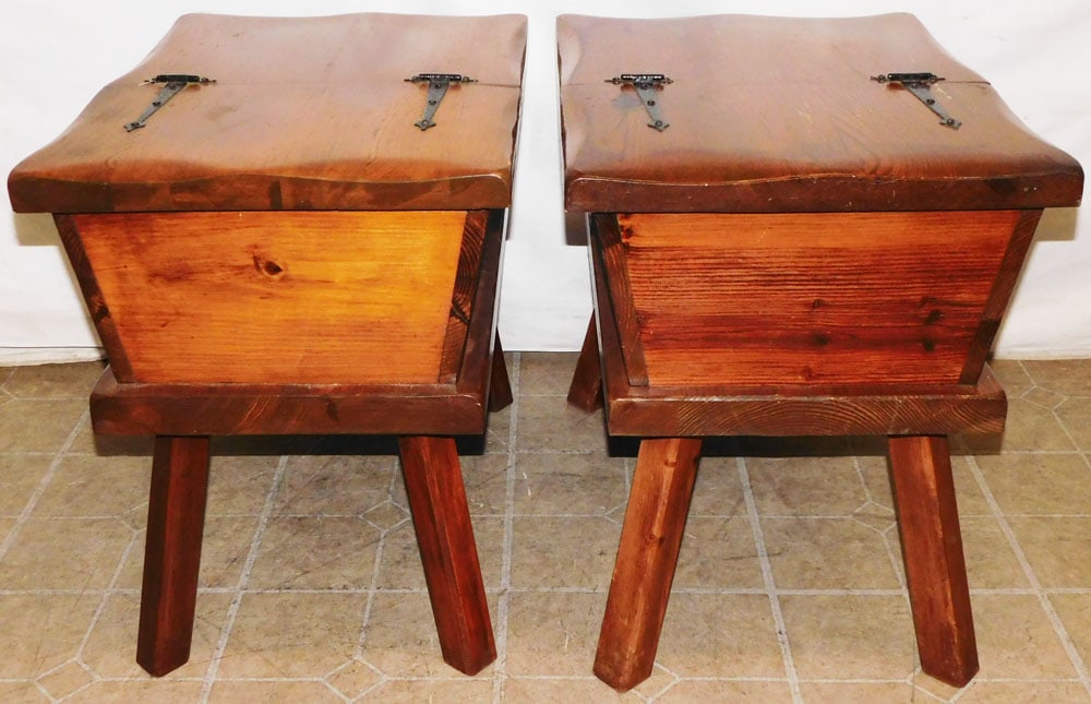 Pair Pine Lift Top End Tables (1 of 4)