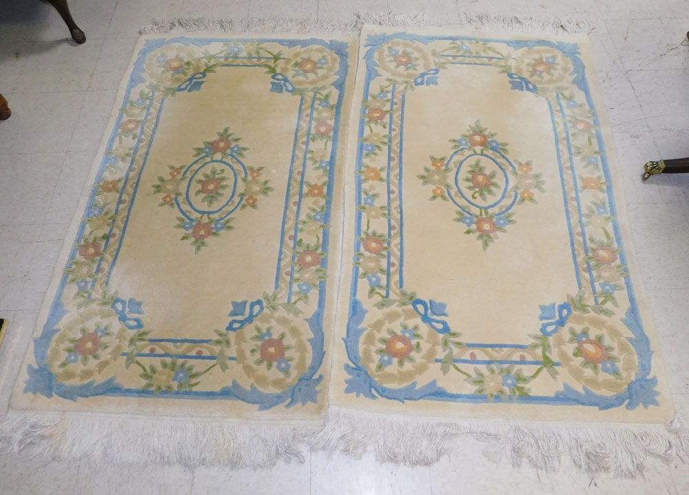 (2) 3' 0" X 5' 0" Chinese Aubusson Rugs (1 of 2)