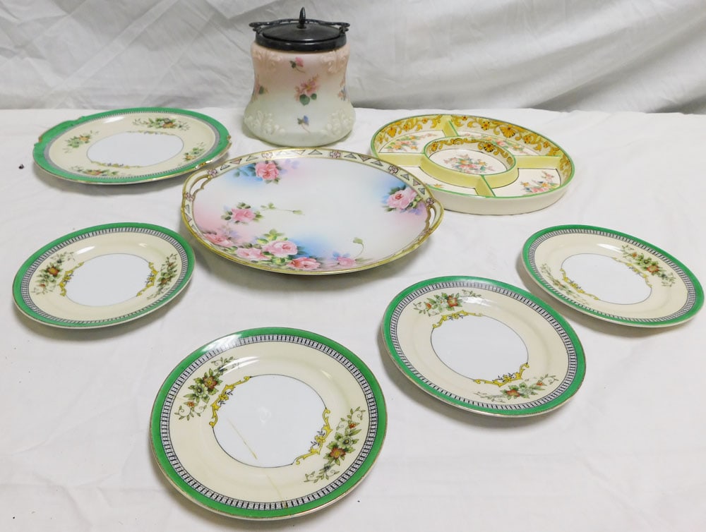 Lot Victorian Biscuit Barrel - Misc. Porcelain Items (1 of 3)