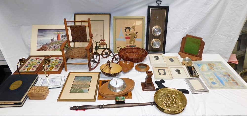 Lot Picture Frames - Doll Chair - Wooden Ware - Silhouettes (1 of 7)
