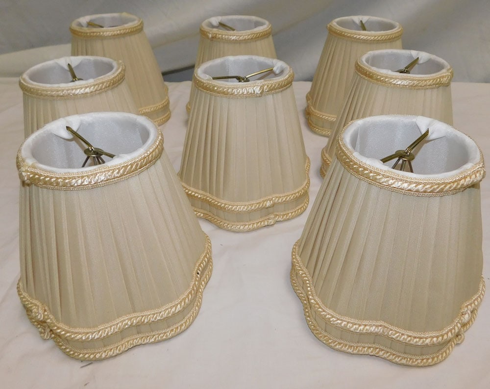Lot Chandelier Light Shades: Lot Chandelier Light Shades. ALL DESCRIPTIONS AND ANY CONDITION STATEMENT GIVEN BY LANGSTON AUCTION GALLERY ARE STRICTLY OPINIONS AND LANGSTON'S SHALL HAVE NO RESPONSIBILITY FOR ERRORS OR OMISSIONS. T