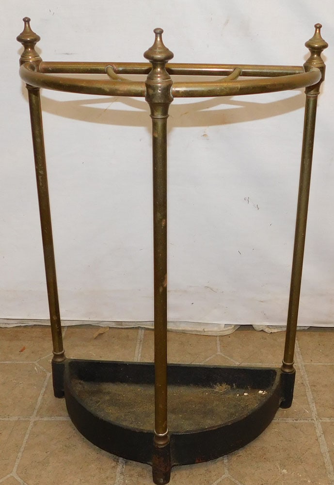 Antique Brass & Cast Iron Umbrella Stand (1 of 3)