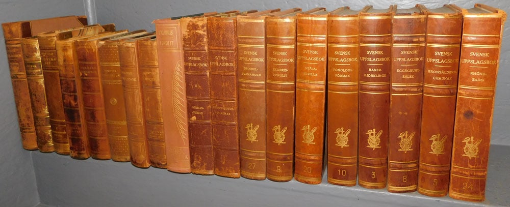 Lot of 20 German Leather Bound Books (1 of 6)