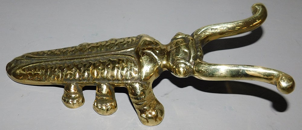 Polished Cast Brass Beetle Boot Jack (1 of 3)