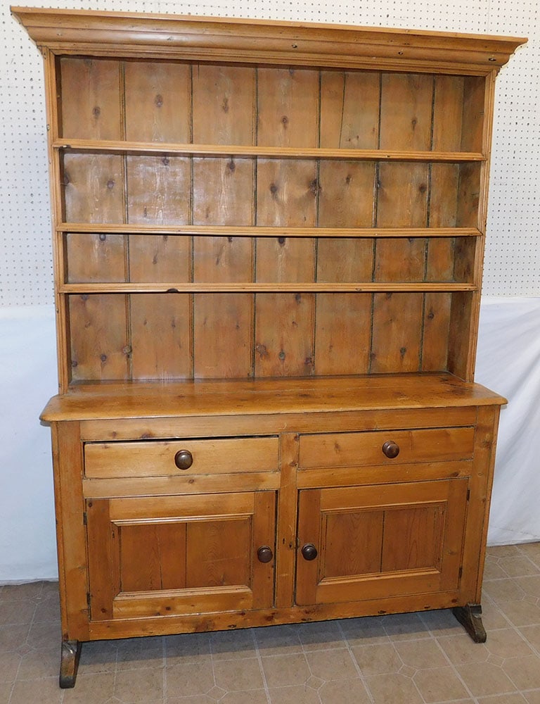 18th C Pine Pewter Cabinet (1 of 10)