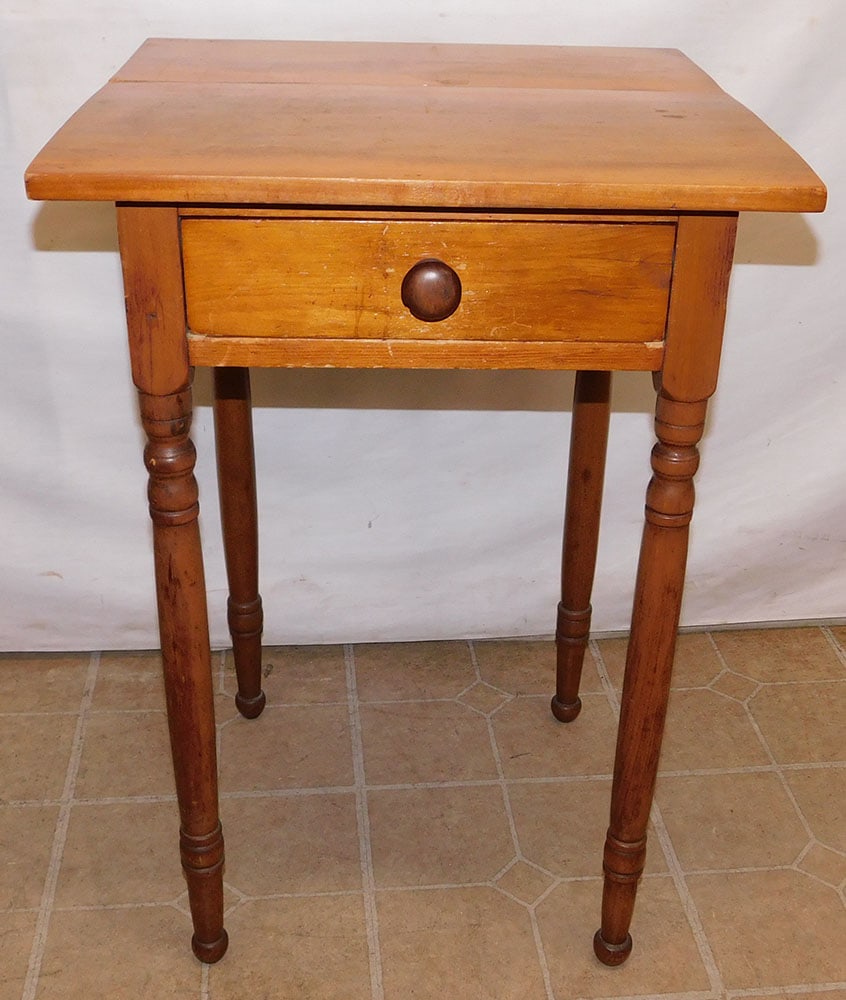 19th C Cherry One Drawer Stand (1 of 4)