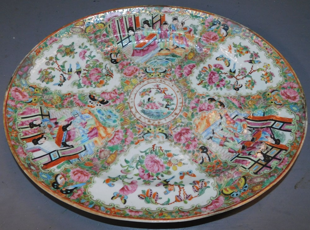 19th Century Rose Medallion Platter (1 of 3)