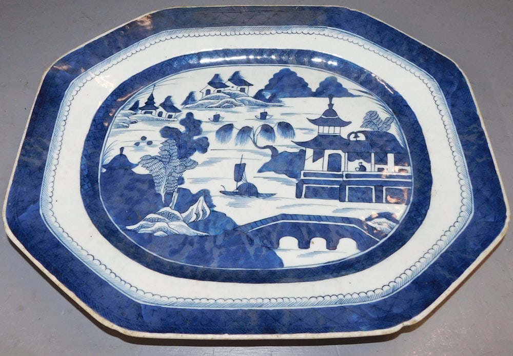 19th Century Canton Platter, (Restoration) (1 of 3)