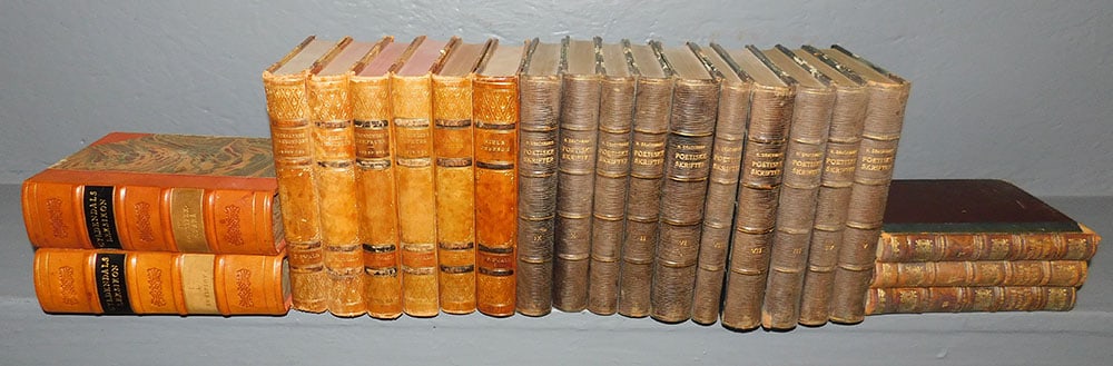 Lot of 21 Leather Bound Books (1 of 5)
