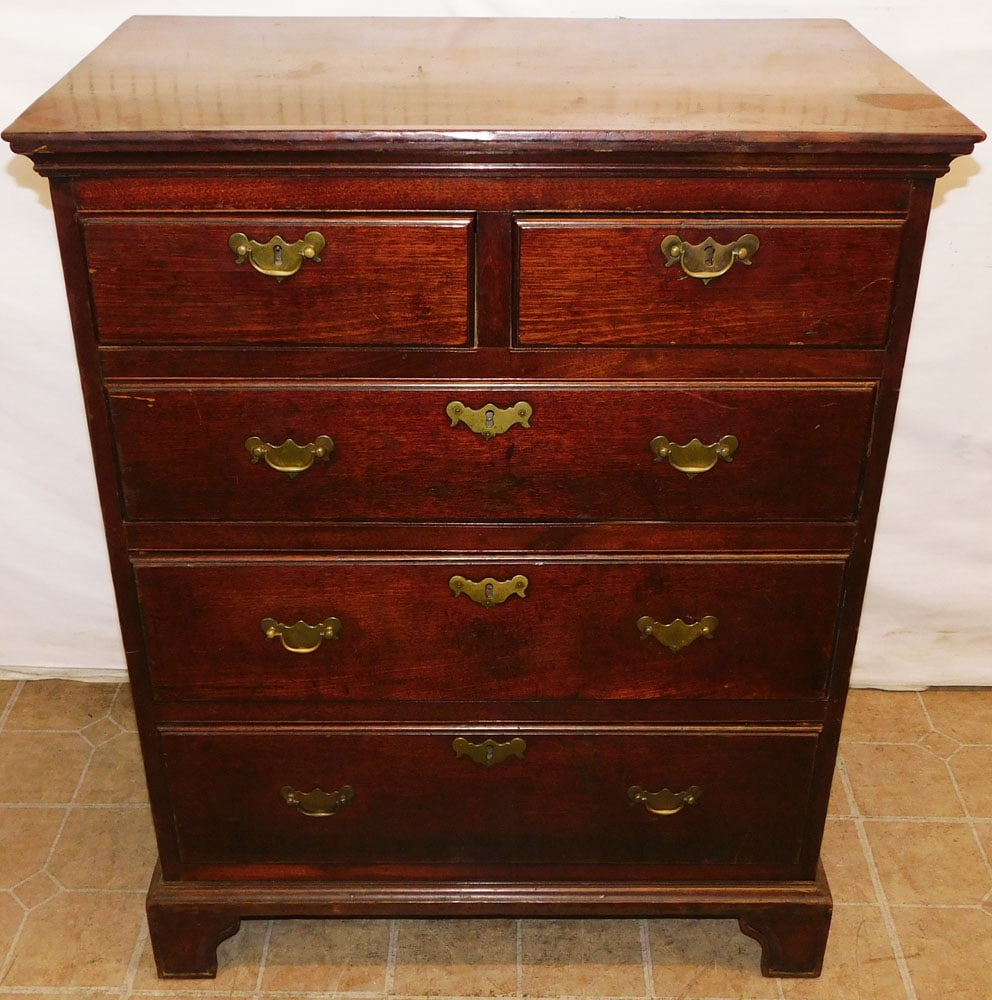 19th Century English Mahogany 2/3 Drawer Chest (1 of 6)
