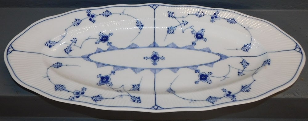 Blue & White Porcelain Fish Platter by Royal Copenhagen (1 of 3)