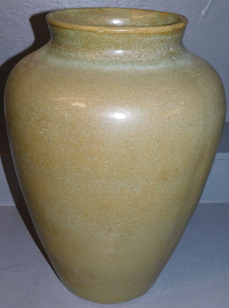 Large Mid Century Modern Glazed Stoneware Floor Vase (1 of 6)