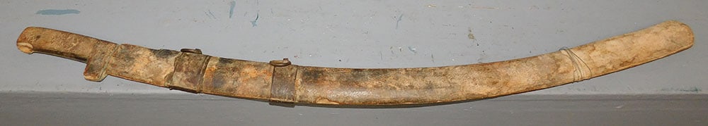 Horn Handle Sword with Wood Sheath: Horn Handle Sword with Wood Sheath . 34 1/2" L ALL DESCRIPTIONS AND ANY CONDITION STATEMENT GIVEN BY LANGSTON AUCTION GALLERY ARE STRICTLY OPINIONS AND LANGSTON'S SHALL HAVE NO RESPONSIBILITY FOR ERRO