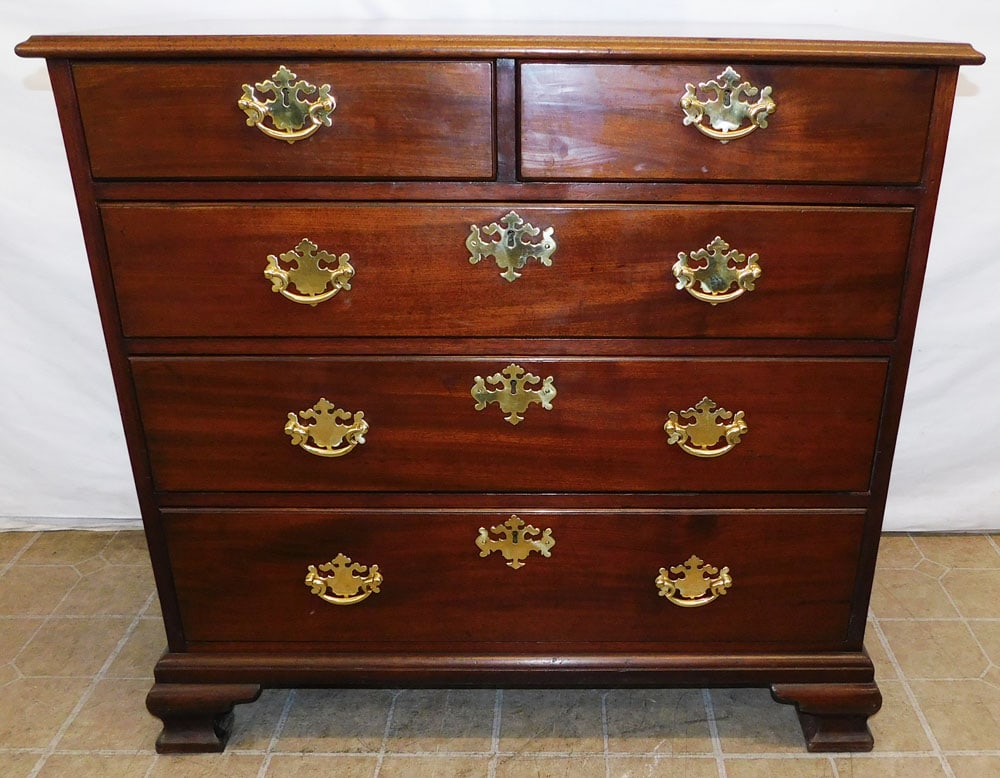 19th Century Mahogany English 2/3 Drawer Chest (1 of 10)