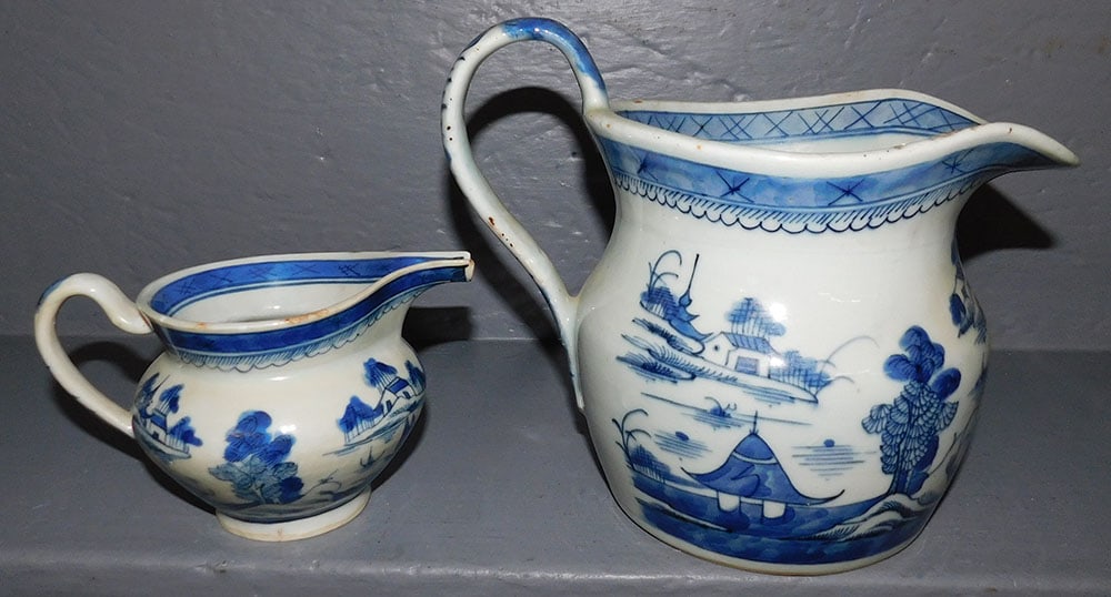 Canton Porcelain Creamer & Pitcher (1 of 4)