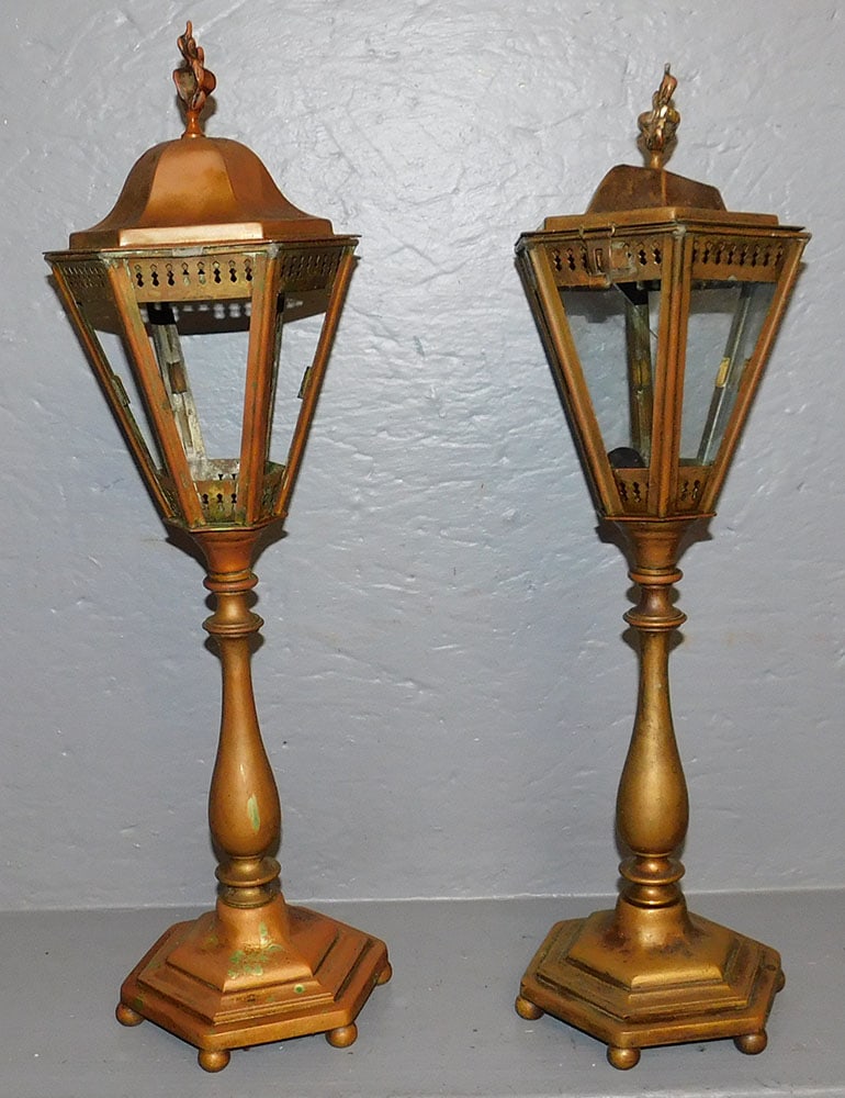 Pair of Antique Brass Candleholders (1 of 4)