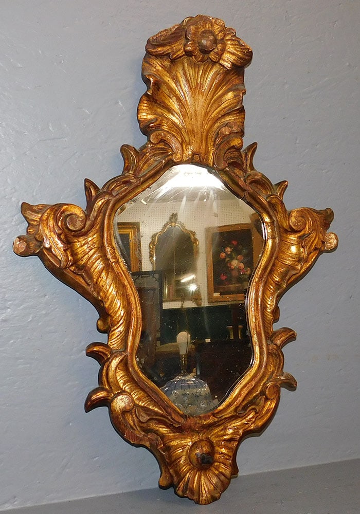 Antique Gilded Wood Framed Mirror (1 of 3)