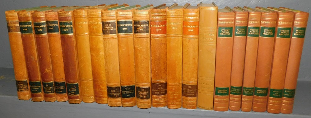 Lot of 20 Leather Bound Books (1 of 5)