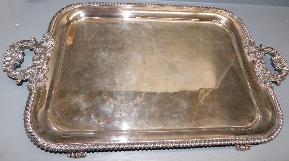 Sheffield Silverplated Serving Tray (1 of 5)