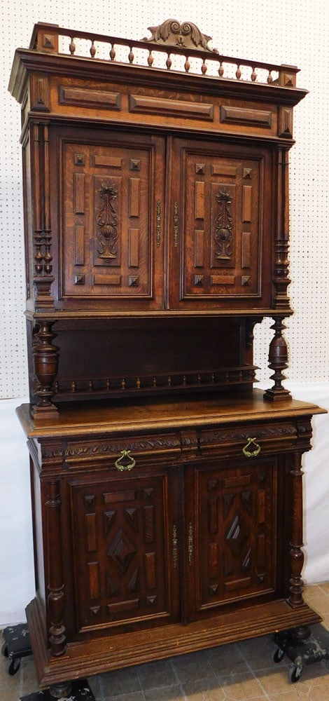 Antique Oak 3 Part German Cabinet (1 of 11)