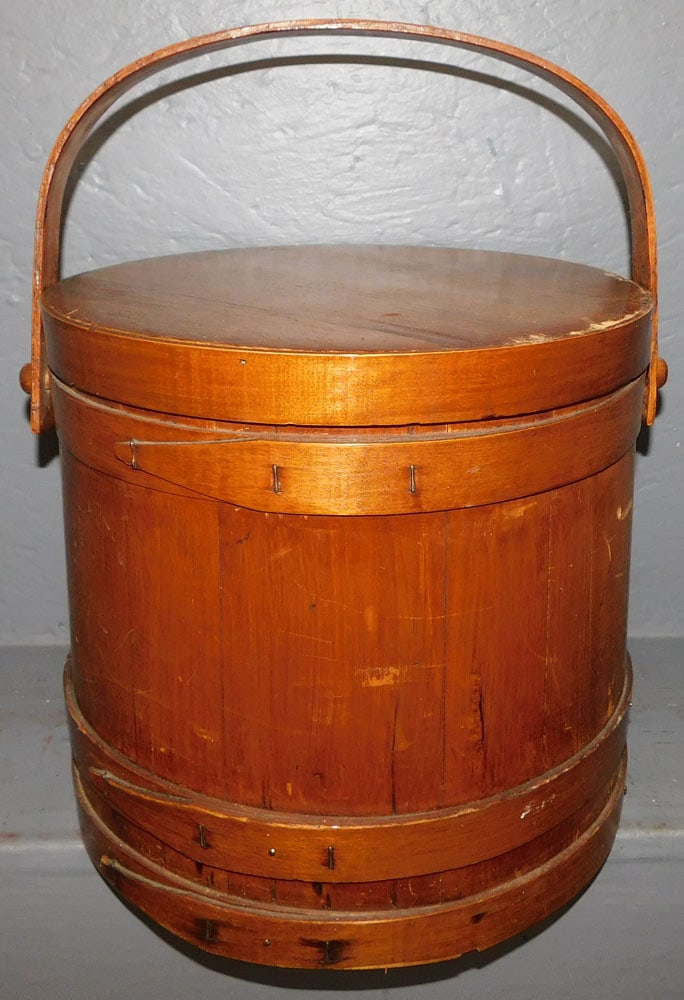 Antique Pine Sugar Bucket (1 of 3)