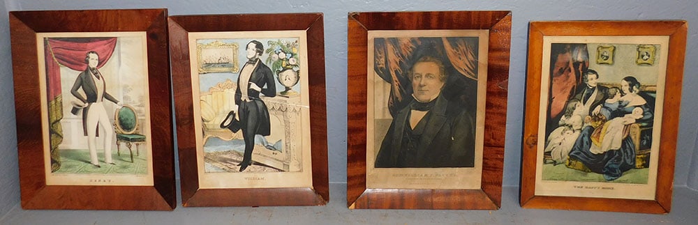 4 Antique Framed Currier & Ives Prints (1 of 10)
