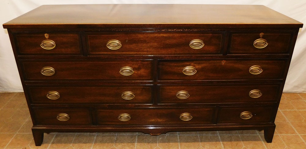 Mahogany 10 Drawer Chest by Kittinger (1 of 8)