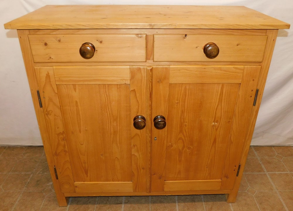 Pine 2 Door 2 Drawer Cabinet (1 of 4)