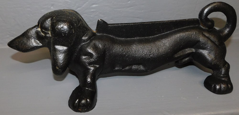 Cast Iron Dachshund Boot Scraper (1 of 2)
