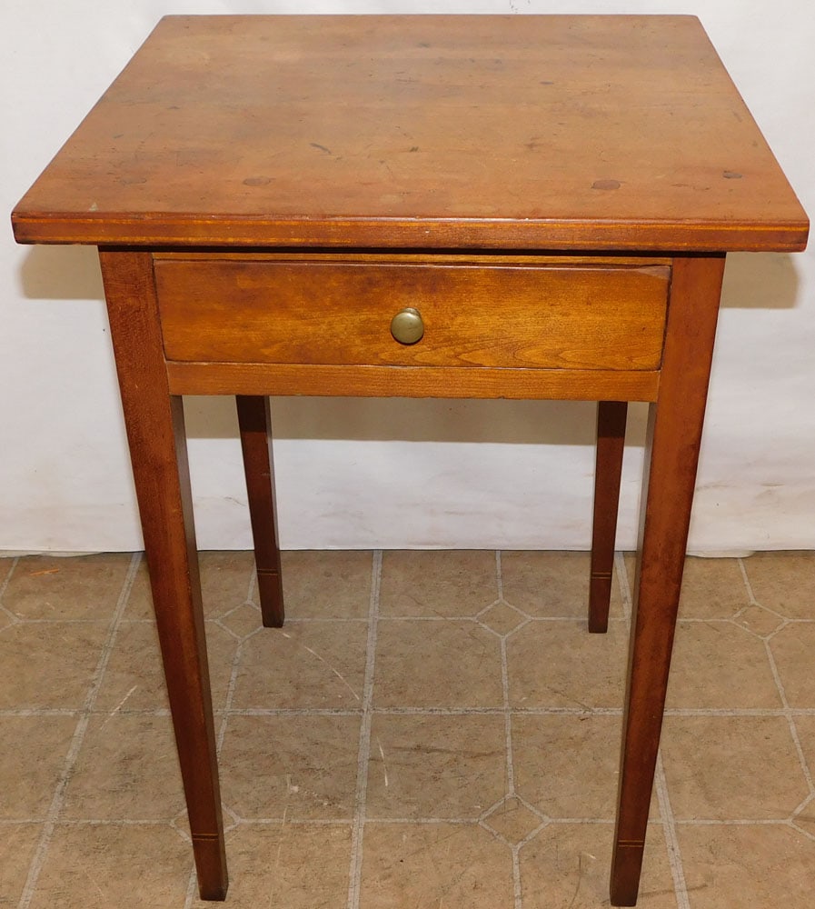 19th Century Cherry 1 Drawer Stand (1 of 5)