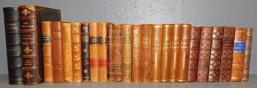 Lot of 24 Antique Leather Bound Books (1 of 5)