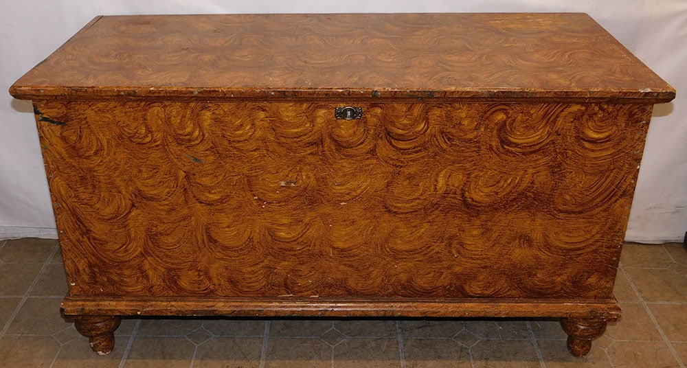 Antique Grain Painted Blanket Chest (1 of 5)