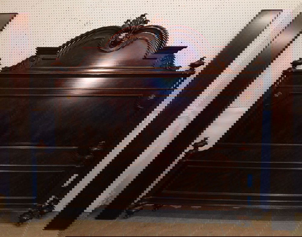 Modern Mahogany King Size Bed (1 of 4)